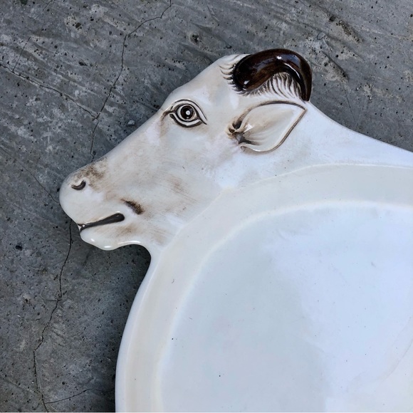Cow plate. Platter Vintage Porcelain - Picture 2 of 6